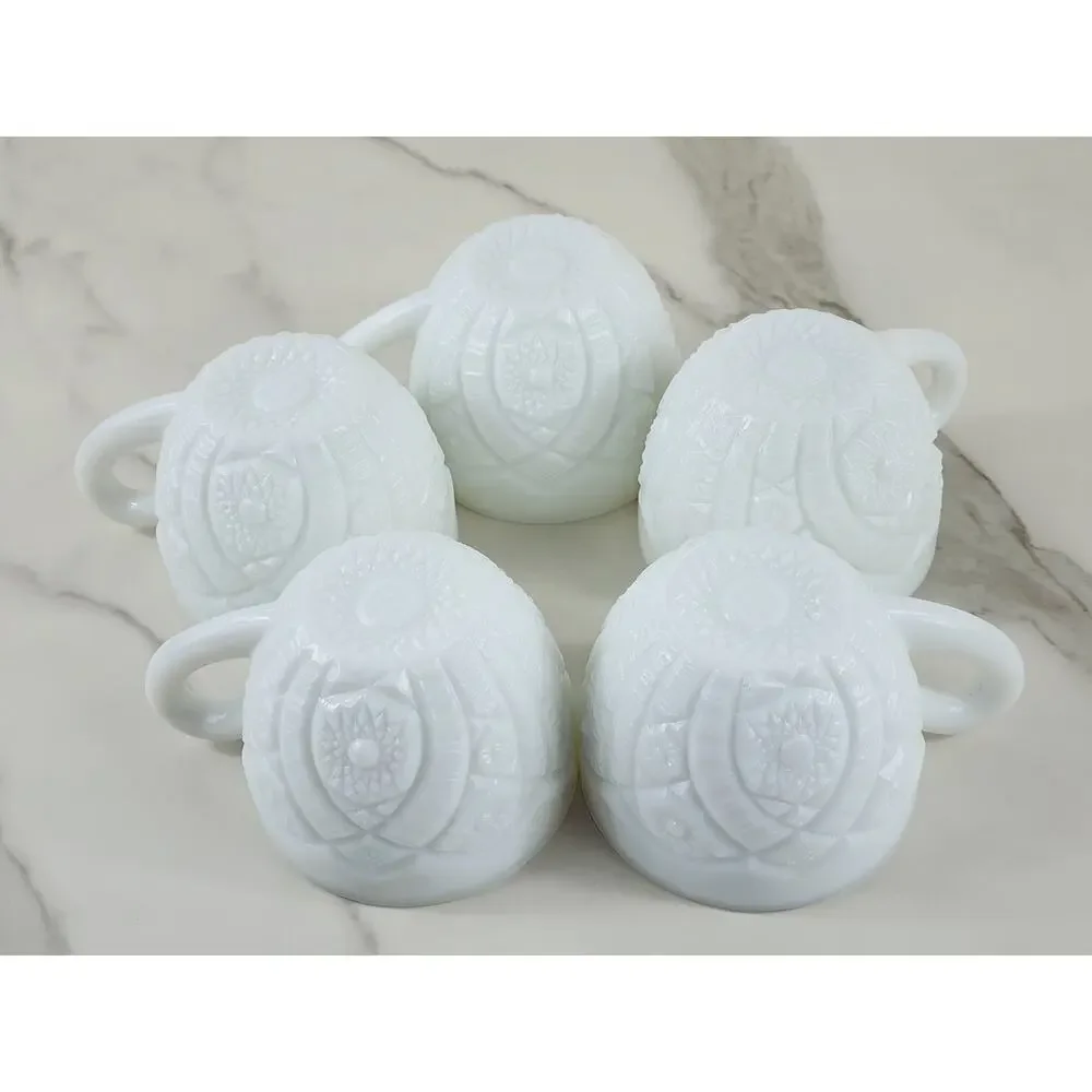 The Concord Milk Glass Punch Mug Cups 2 3/4